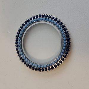 Light & dark blue large living locket face, Origami Owl